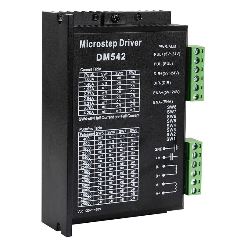 Stepper motor drive DM542 suitable for 42/57 motors 1-128 subdivision 1-4.2A 24-50V